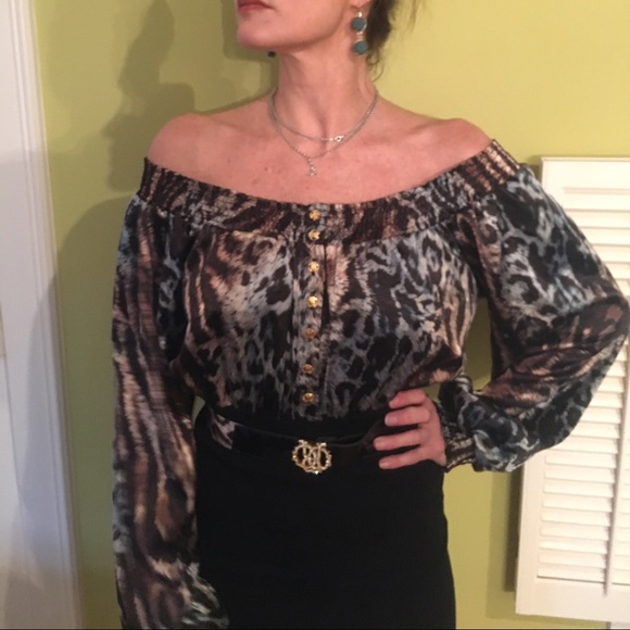 NWTRoberto Cavalli Long Puffy Sleeve Leopard Mini - Picture 4 of 4